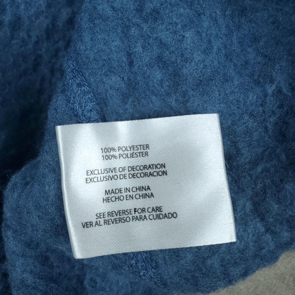 Eddie Bauer Pullover Mens XL Blue Sweater Fleece 1/4 Zip Mock Neck Warm - Picture 6 of 11